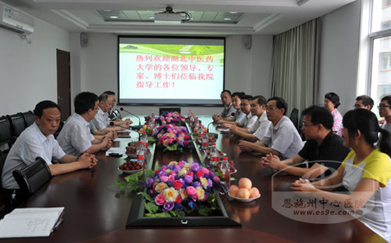 湖北中医药大学博士来州民族医院义诊、交流