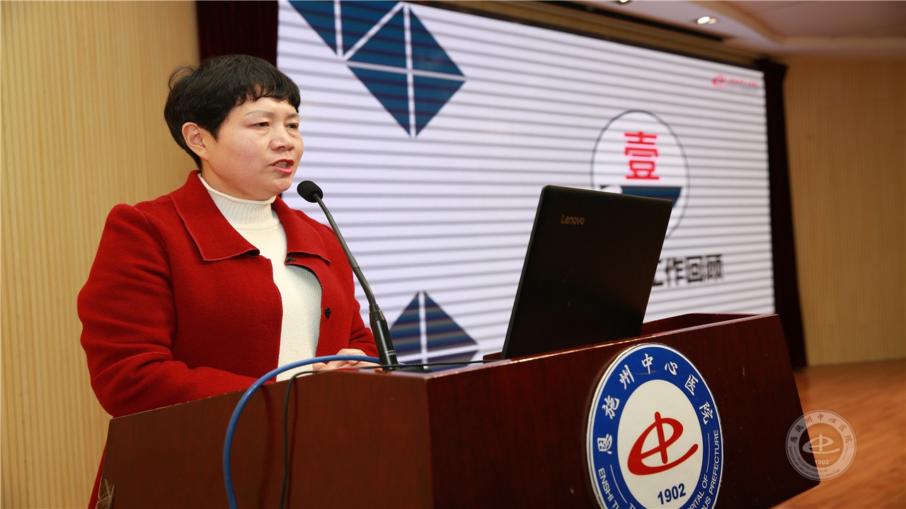 恩施州中心医院副院长肖雪琴汇报工作